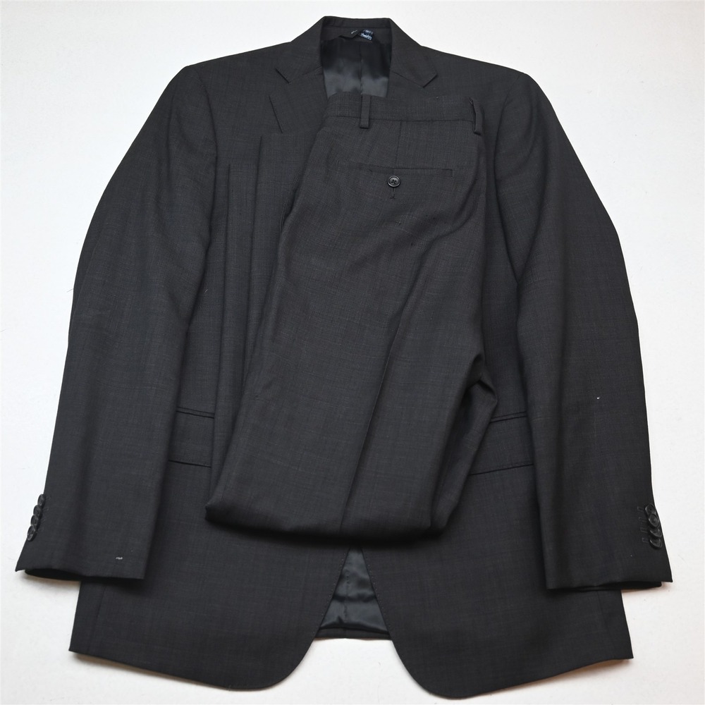 Marc Anthony 38R 30x30 Gray 100% Wool Mens Jacket Pants Suit